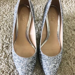 Badgley Mishka Jewel glitter heels